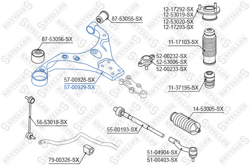 Рычаг подвески STELLOX 57-00929-SX