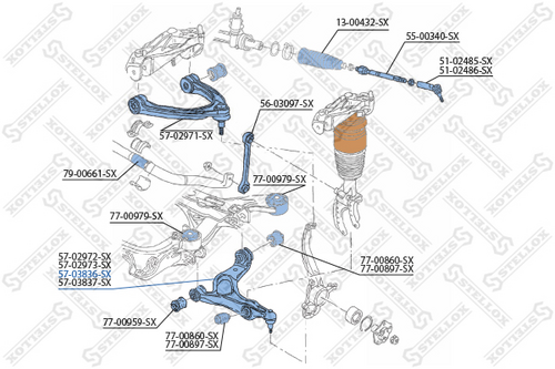 Рычаг подвески STELLOX 57-03836-SX
