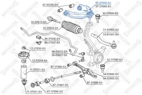Рычаг подвески STELLOX 57-37039-SX
