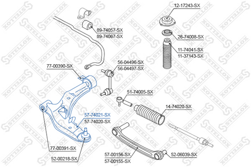 Рычаг подвески STELLOX 57-74021-SX
