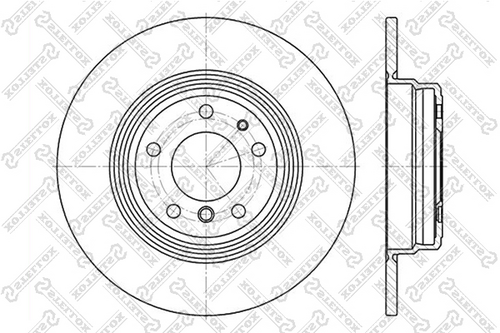 Диск тормозной задний STELLOX 6020-1533-SX