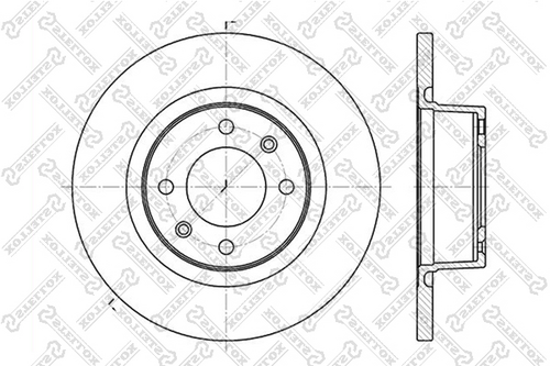 Диск тормозной задний STELLOX 6020-1930-SX