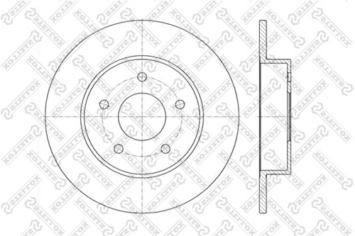 Диск тормозной задний STELLOX 6020-2257-SX