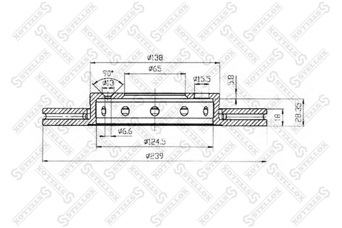 Диск тормозной передний STELLOX 6020-47101V-SX