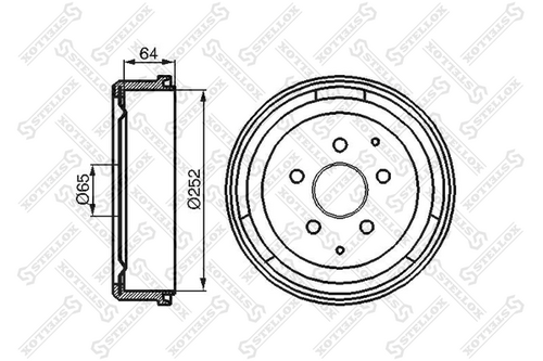 Барабан тормозной STELLOX 6026-4706-SX