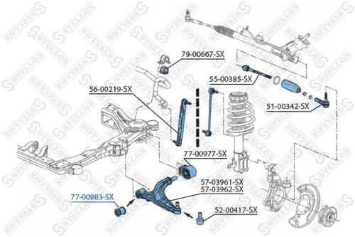 Сайлентблок STELLOX 77-00983-SX