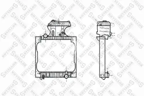81-03355-sx радиатор системы охлаждения с рамкой алюминий/пластик 845x940x42 STELLOX 81-03355-SX