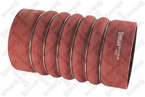 81-11245-sx патрубок интеркулера (рм) красн. d115mm l210mm 6 колец STELLOX 81-11245-SX