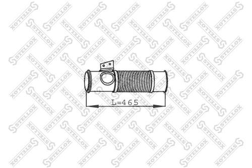 82-01655-sx сетка глушителя передняя l460mm STELLOX 82-01655-SX