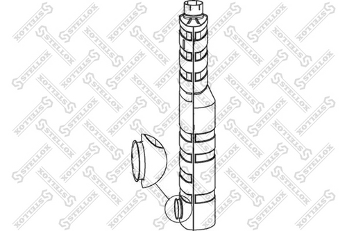 82-03076-sx резонатор глушителя вертикальный средний STELLOX 82-03076-SX