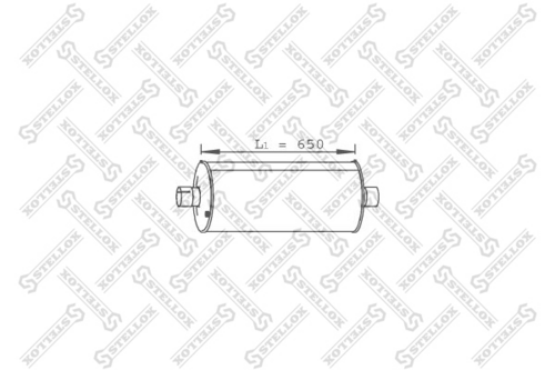 82-03077-sx резонатор(бочка) глушителя кругл. l650 STELLOX 82-03077-SX