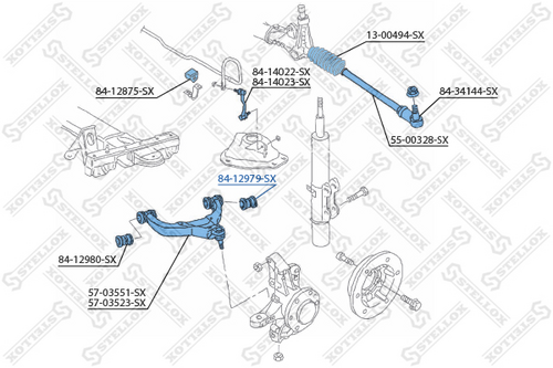 Сайлентблок рычагa заднего STELLOX 84-12979-SX