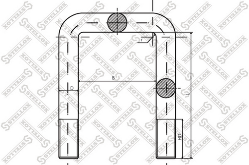 84-64182-sx стремянка 102xm20x2.5x260-п STELLOX 84-64182-SX