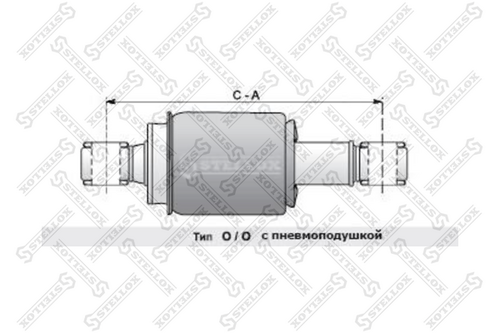 87-03366-sx амортизатор каб sachs tip c подушкой перед(подв возд.снизу)370-425 o/o 32x46 20x46 STELLOX 87-03366-SX