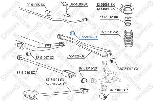 Сайлентблок STELLOX 87-51019-SX