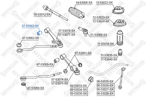 Сайлентблок рычага подвески STELLOX 87-53063-SX
