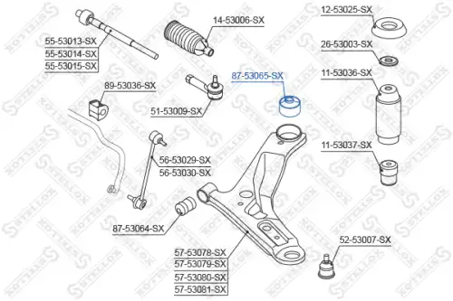Сайлентблок рычага подвески STELLOX 87-53065-SX