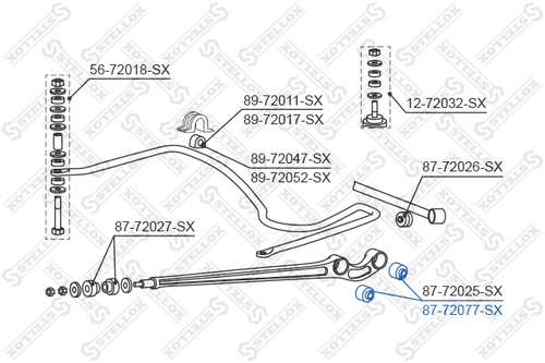 Сайлентблок STELLOX 87-72077-SX