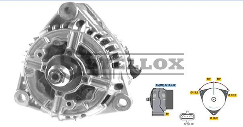 88-02305-sx генератор 28v 90a с регулятором bosch STELLOX 88-02305-SX