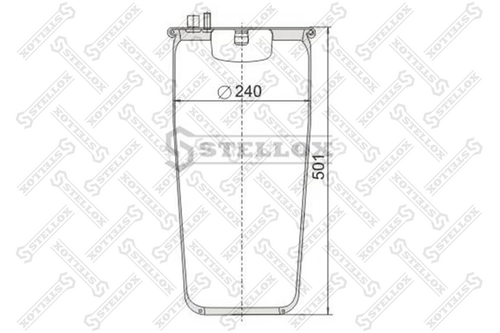 Кожух пневматической рессоры STELLOX 90-48840-SX