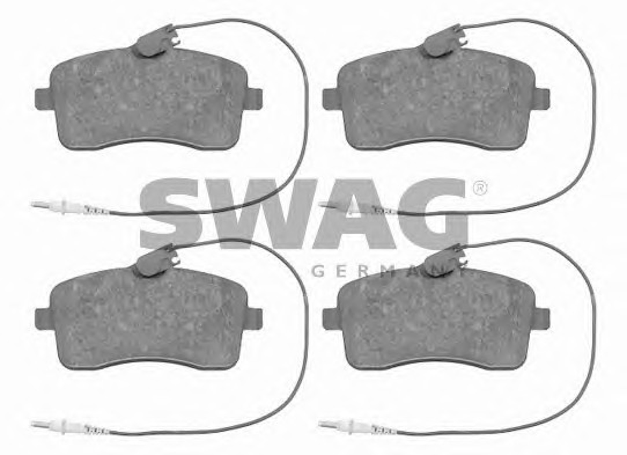 Комплект тормозных колодок дисковый тормоз SWAG 62916547
