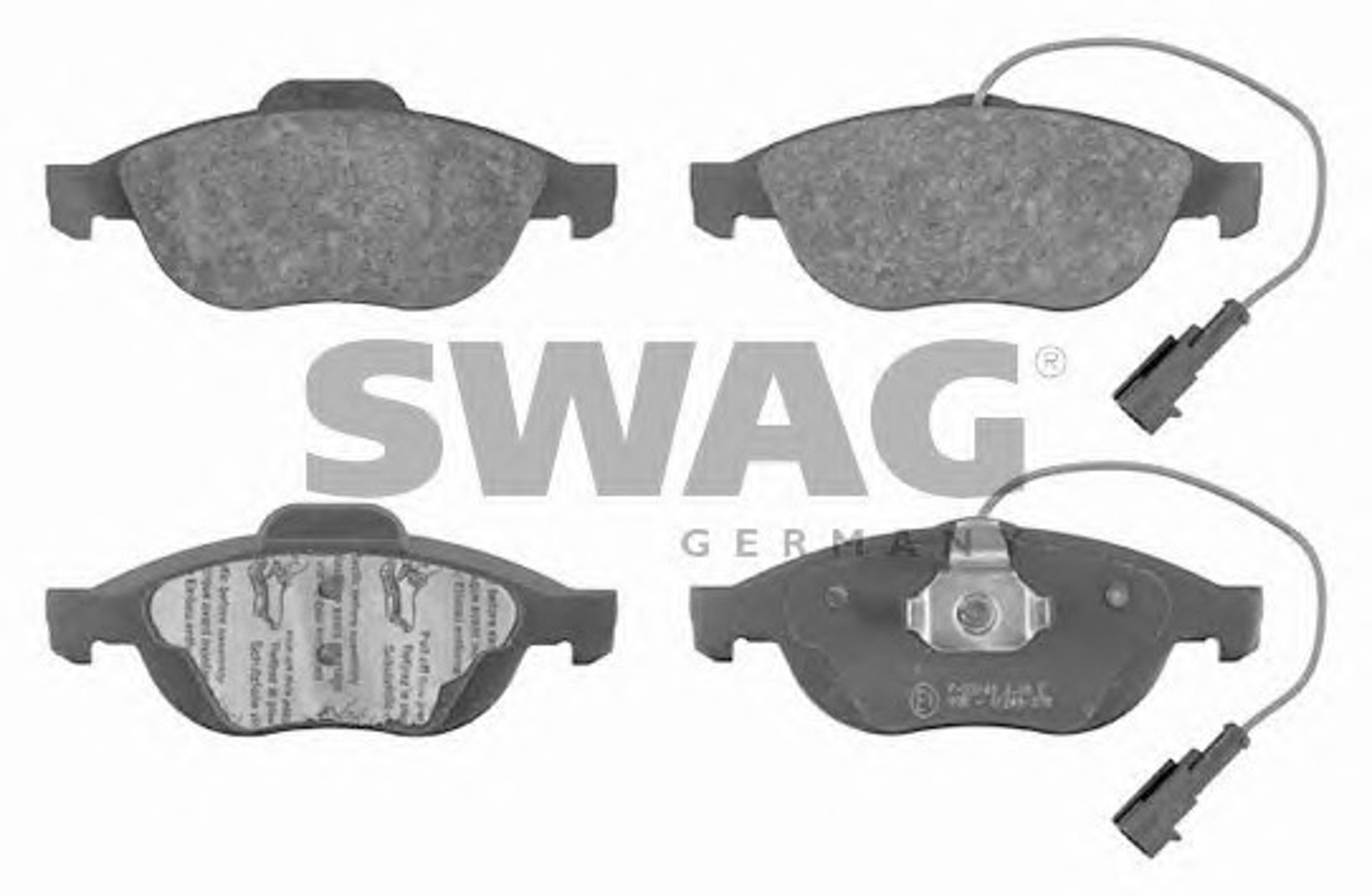 Комплект тормозных колодок дисковый тормоз SWAG 74916293