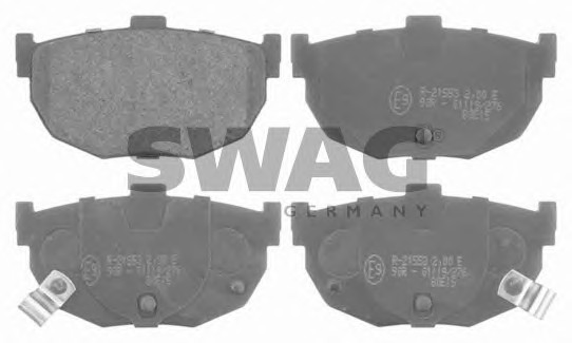 Комплект тормозных колодок дисковый тормоз SWAG 90916676