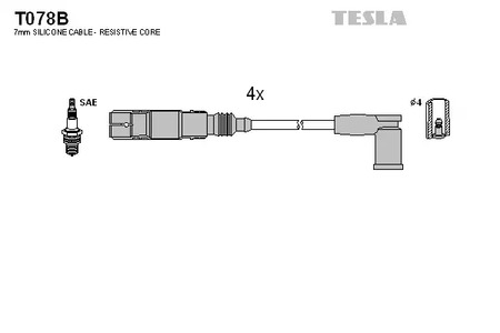 Провод высоковольтный TESLA T078B