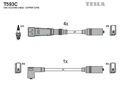 Провод высоковольтный TESLA T593C