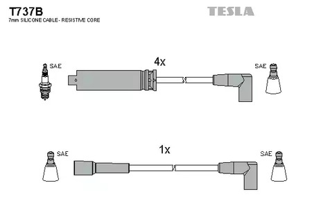 Провод высоковольтный TESLA T737B