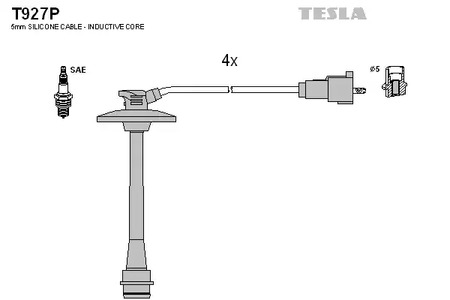 Комплект проводов зажигания TESLA T927P