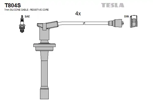 Провода зажигания TESLA T804S
