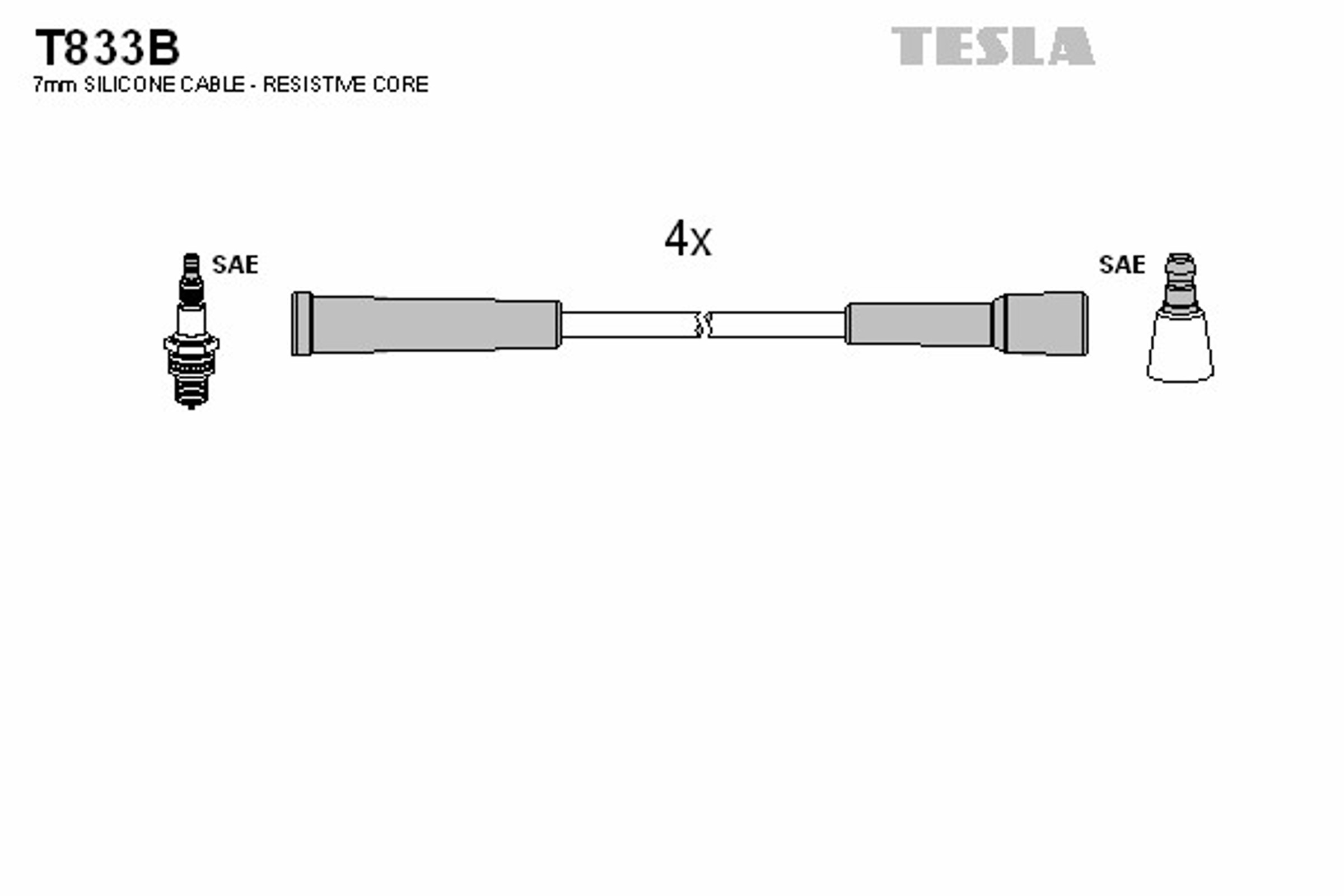 Провода зажигания TESLA T833B