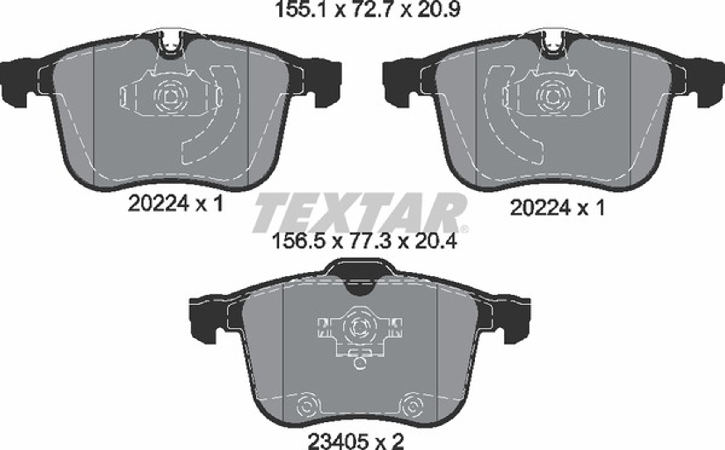 Колодки тормозные дисковые TEXTAR 2022401