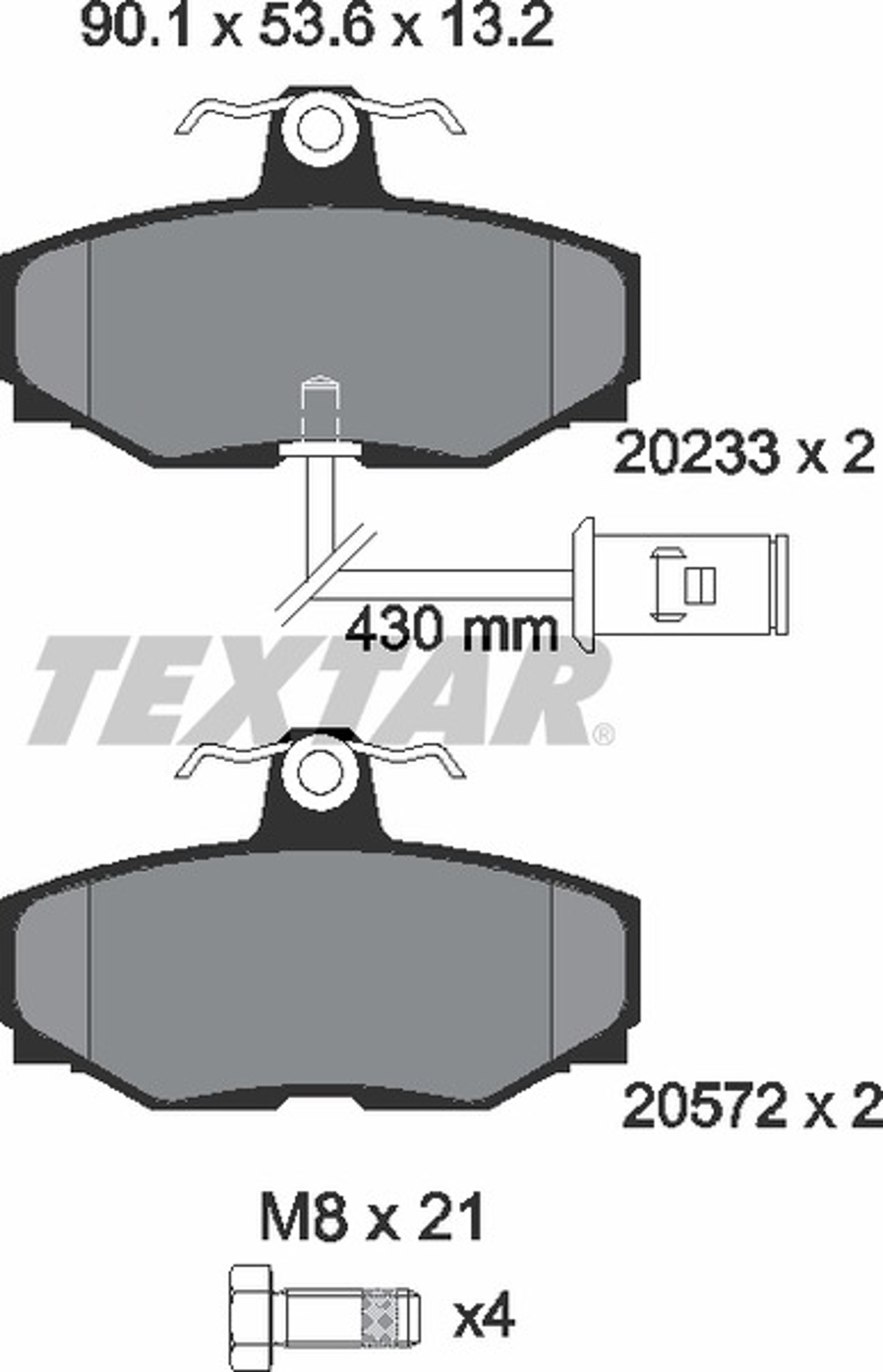 Колодки тормозные дисковые TEXTAR 2023301