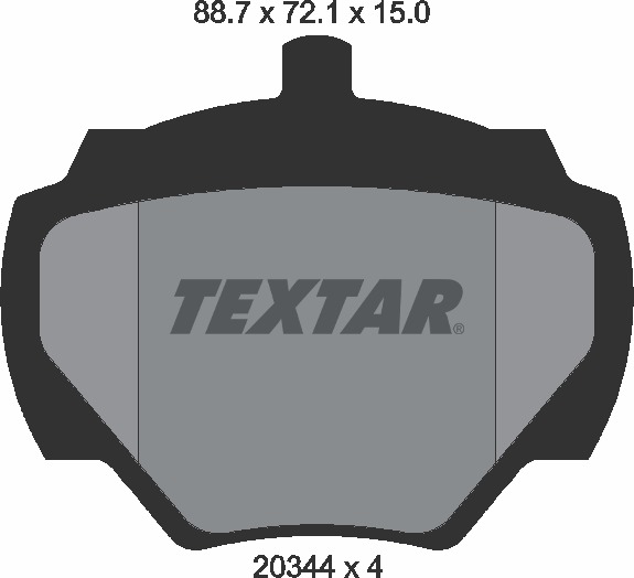 Комплект тормозных колодок дискового тормоза TEXTAR 2034402