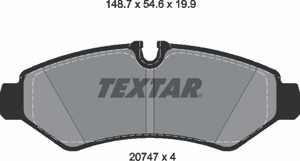 Колодки тормозные дисковые TEXTAR 2074701