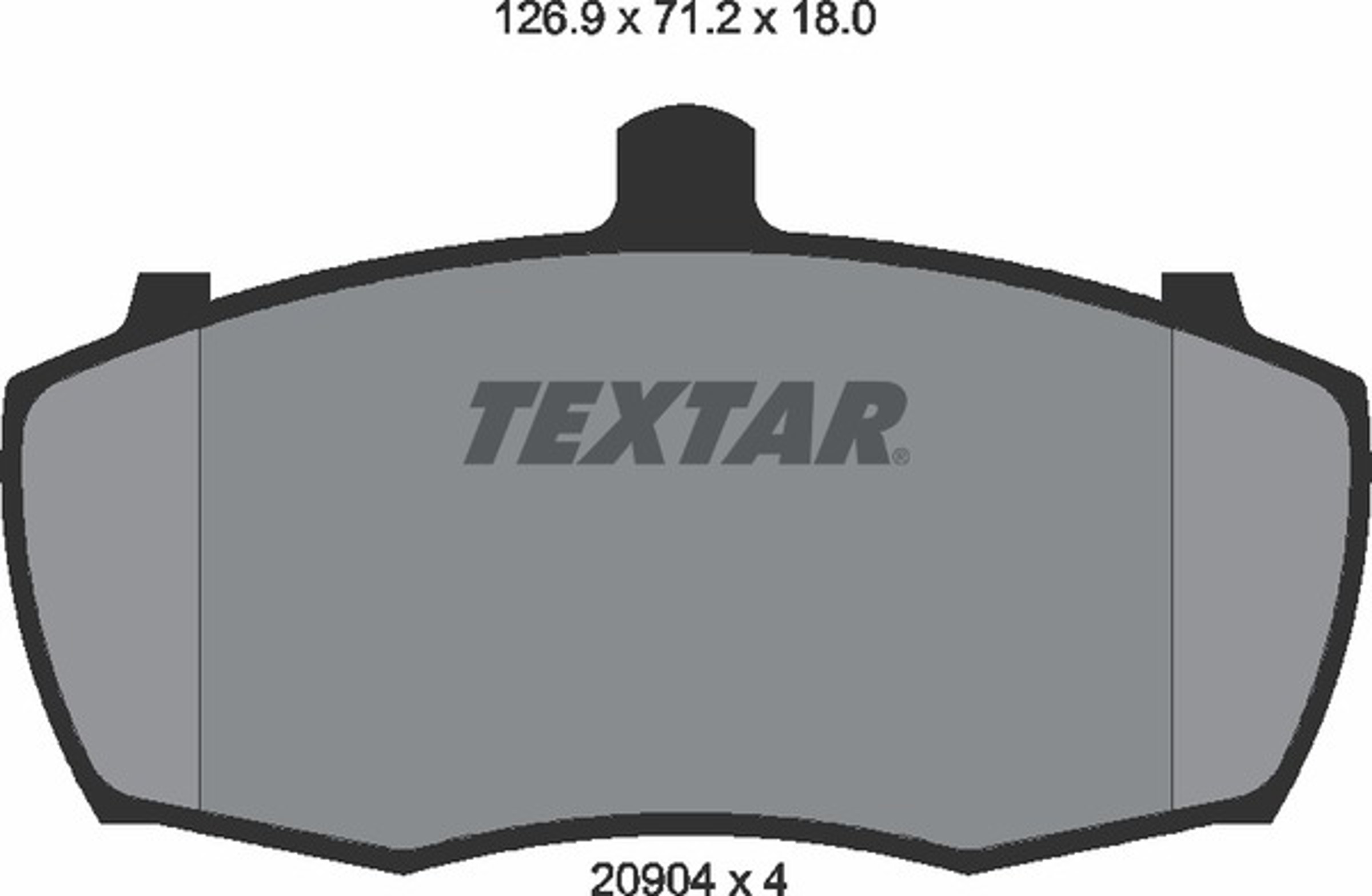 Колодки тормозные дисковые TEXTAR 2090401