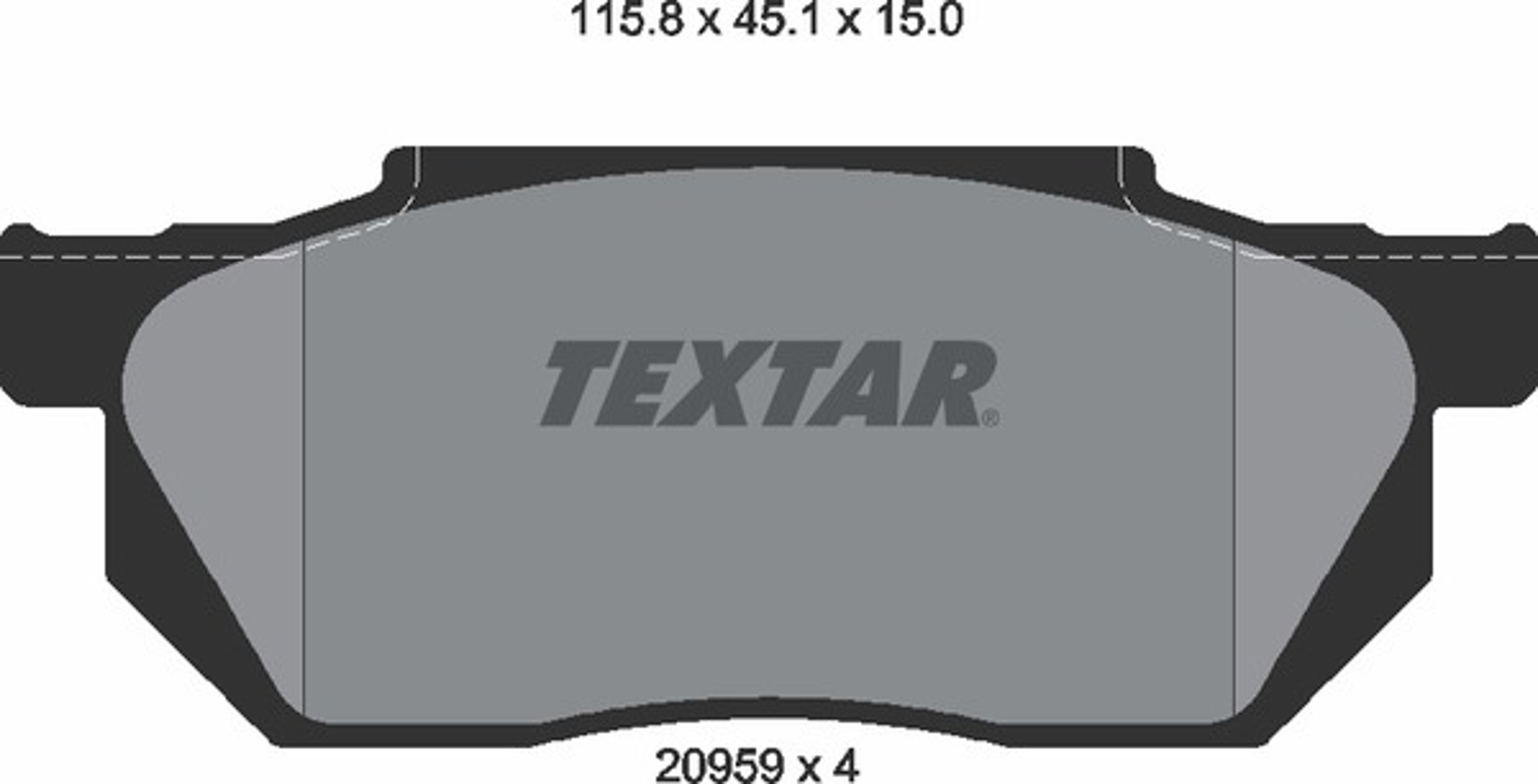 Колодки тормозные дисковые TEXTAR 2095901
