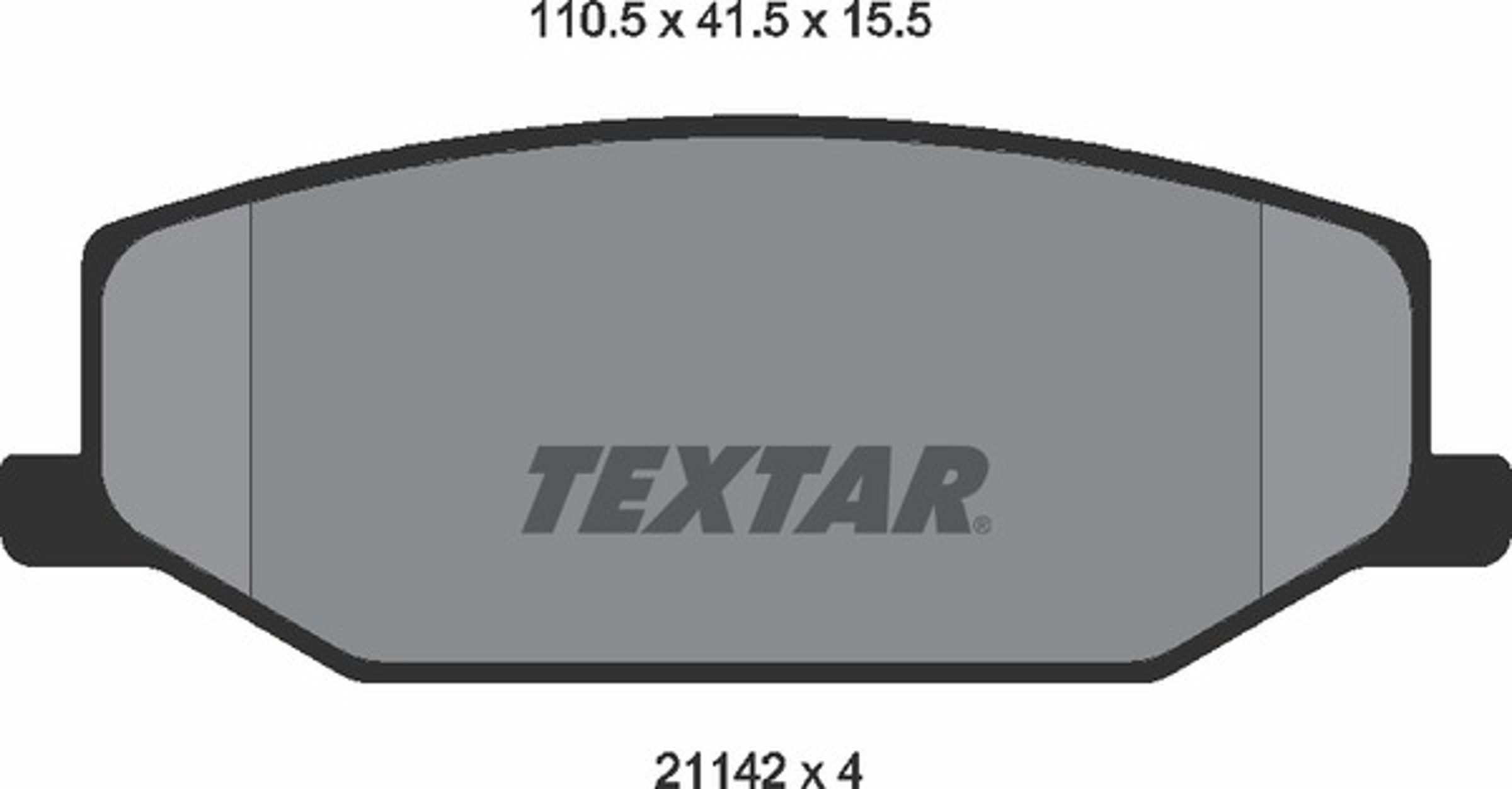 Колодки тормозные дисковые TEXTAR 2114202