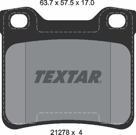 Комплект тормозных колодок дискового тормоза TEXTAR 2127803