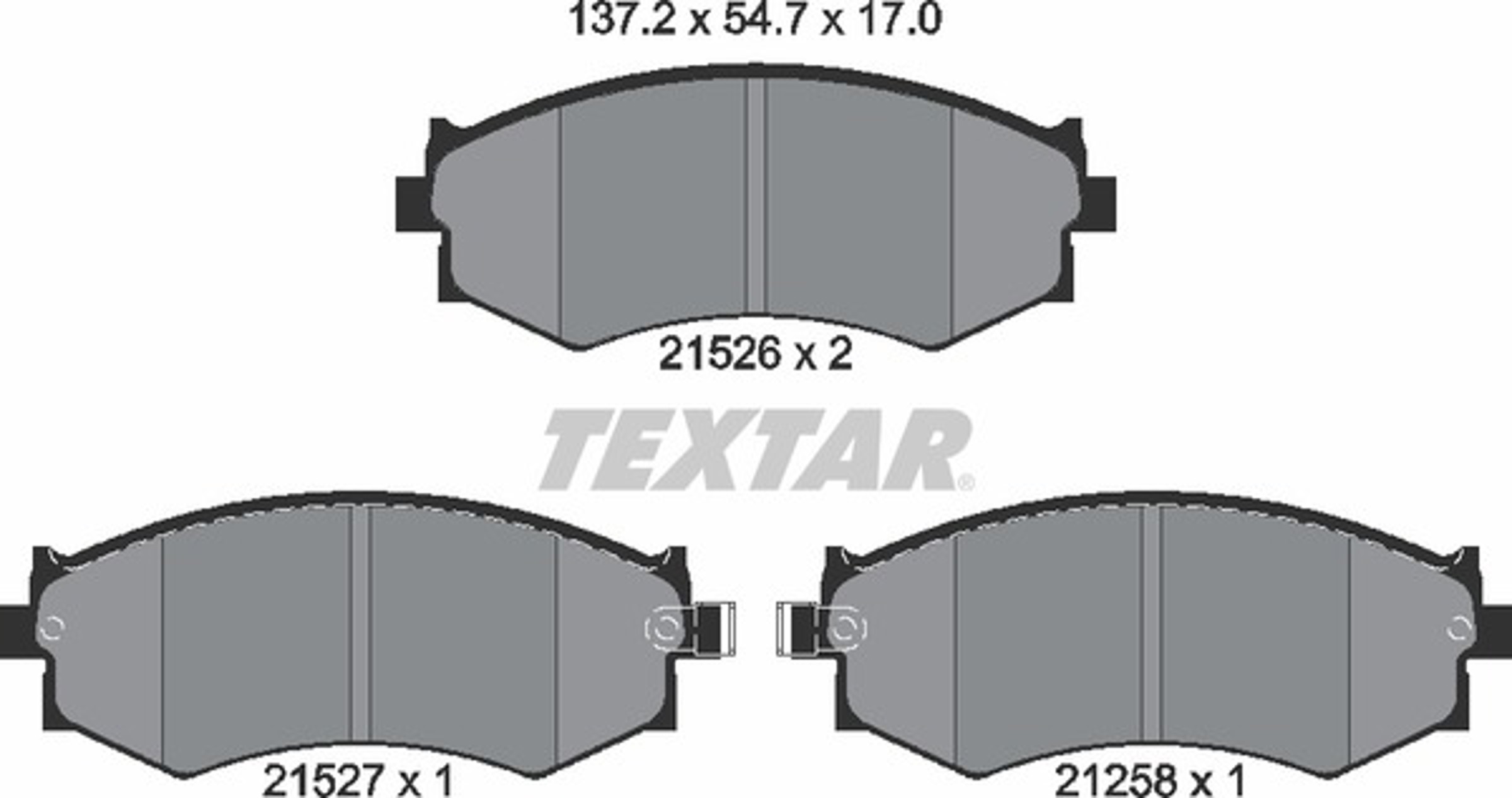 Колодки тормозные дисковые TEXTAR 2152601