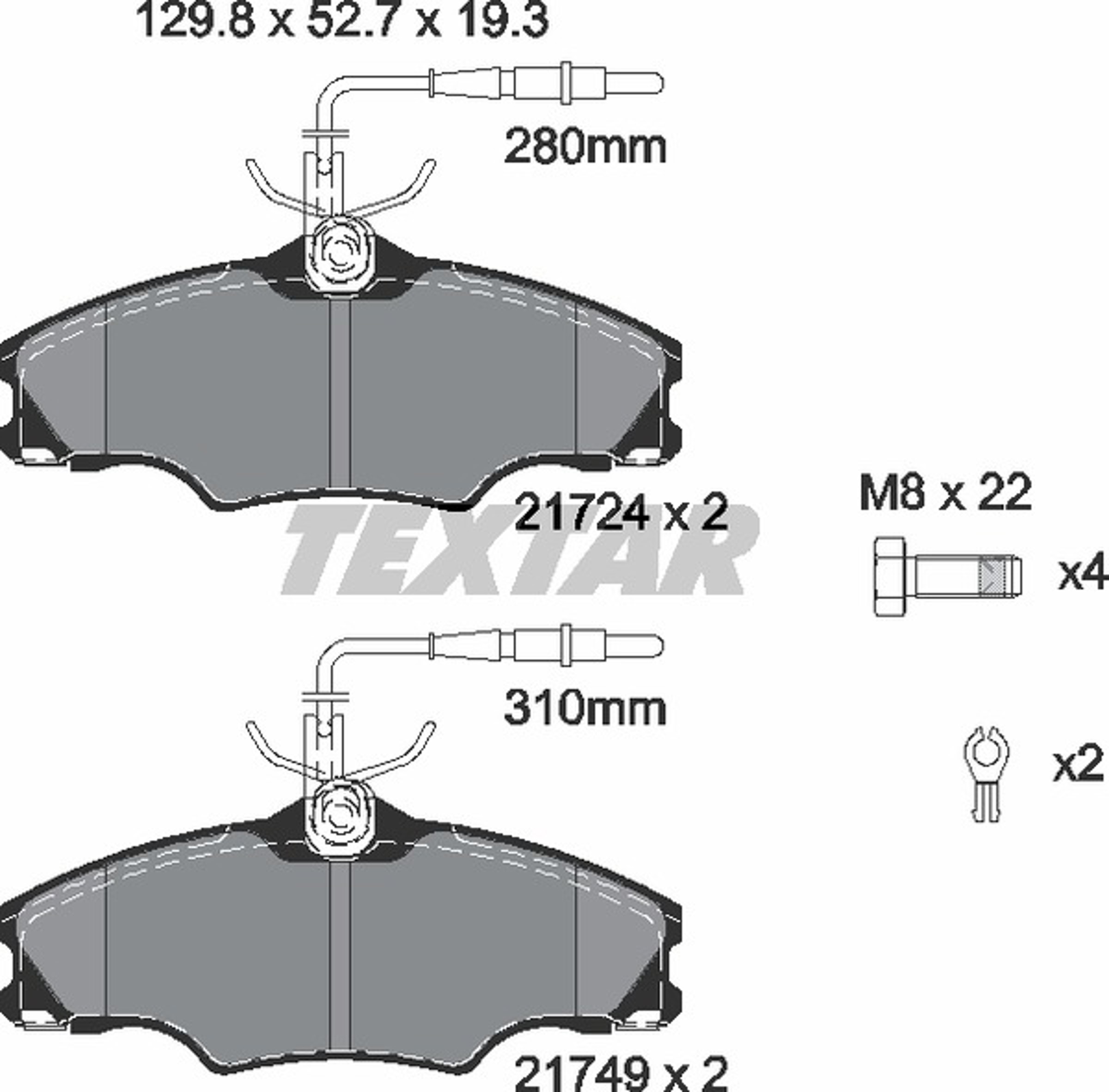 Колодки тормозные дисковые TEXTAR 2172402