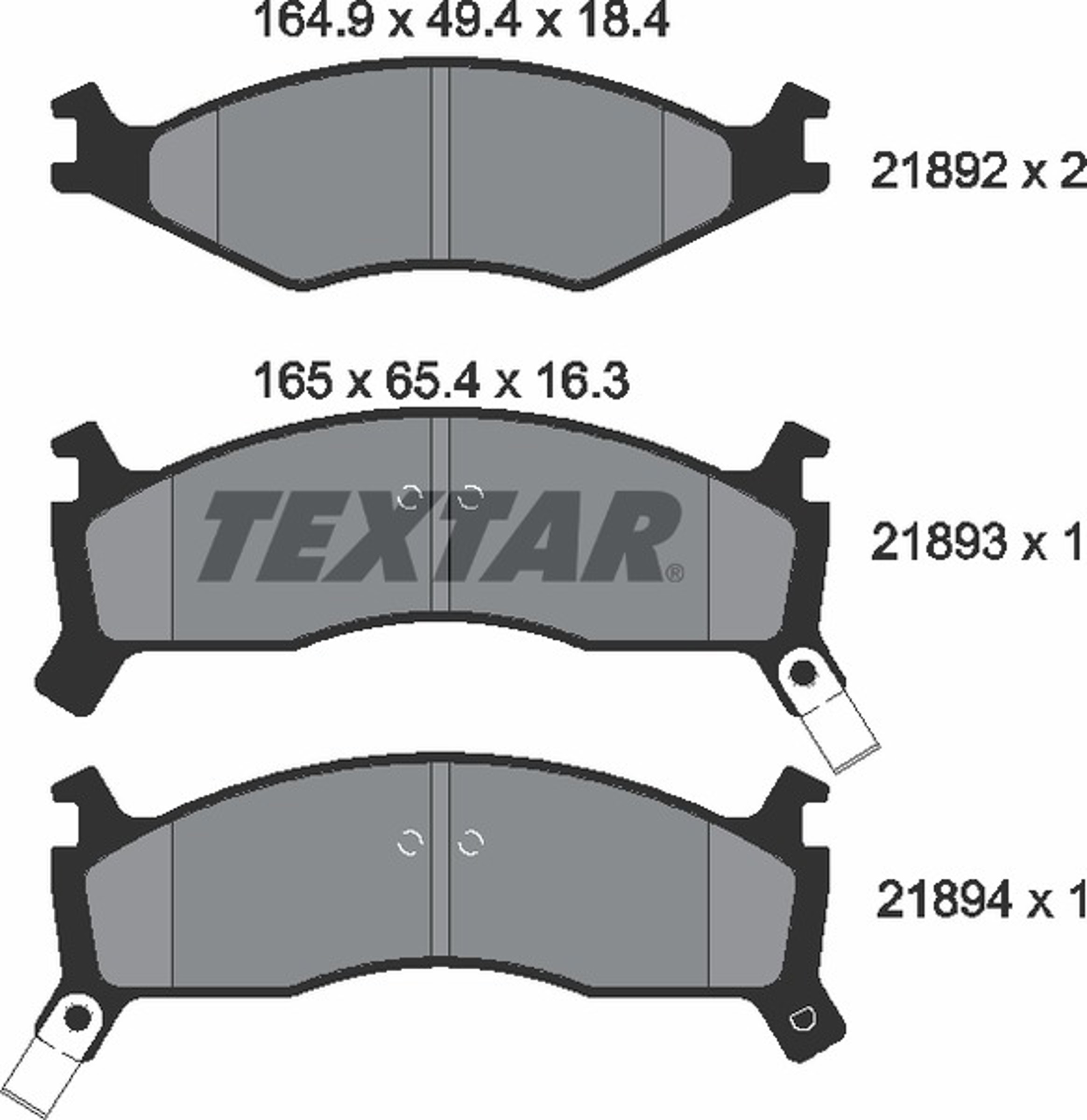 Колодки тормозные дисковые TEXTAR 2189202