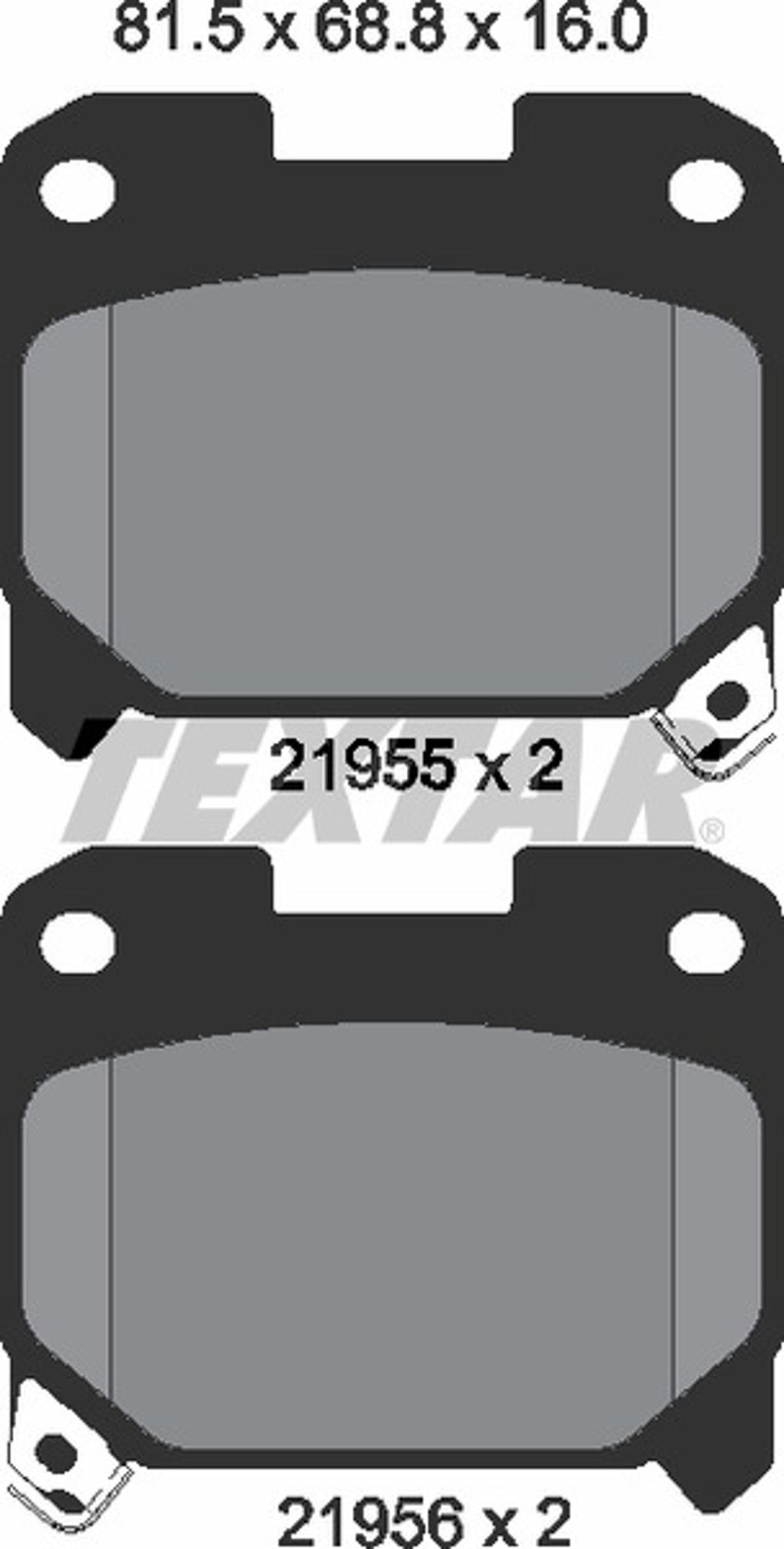 Колодки тормозные дисковые TEXTAR 2195501