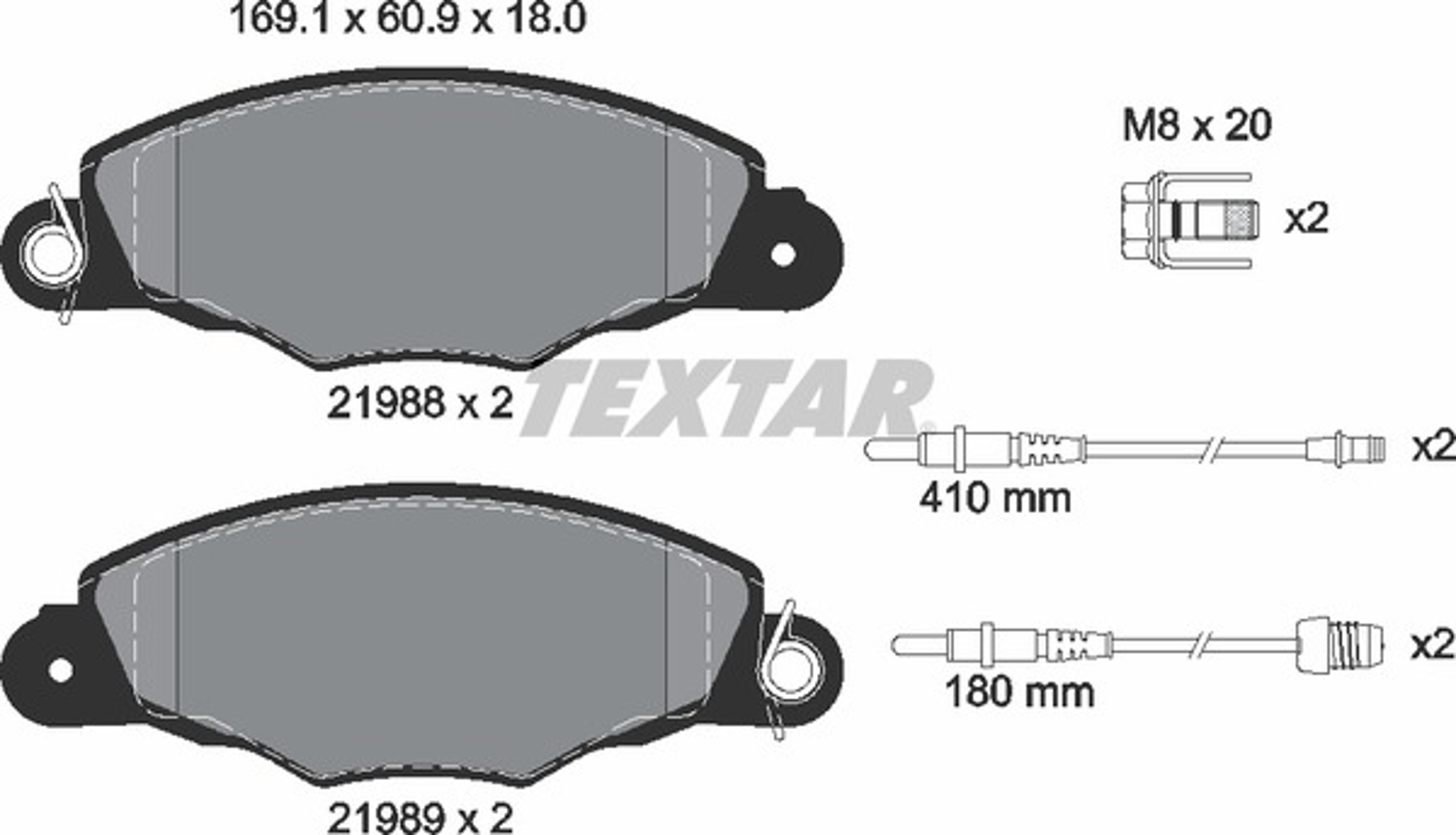Колодки тормозные дисковые TEXTAR 2198804