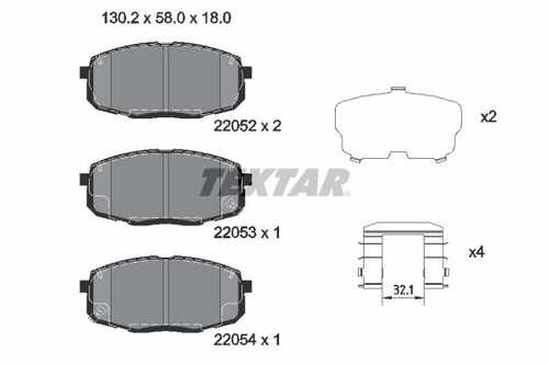 Тормозные колодки TEXTAR 2205201
