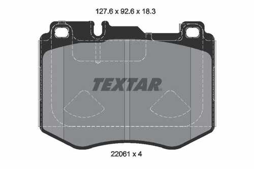 Комплект колодок дисковых TEXTAR 2206103