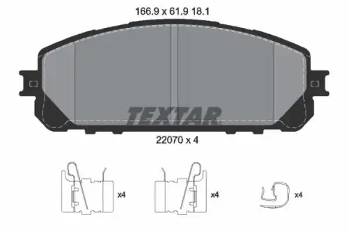 Тормозные колодки TEXTAR 2207001
