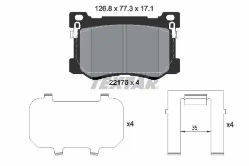 Тормозные колодки TEXTAR 2217601